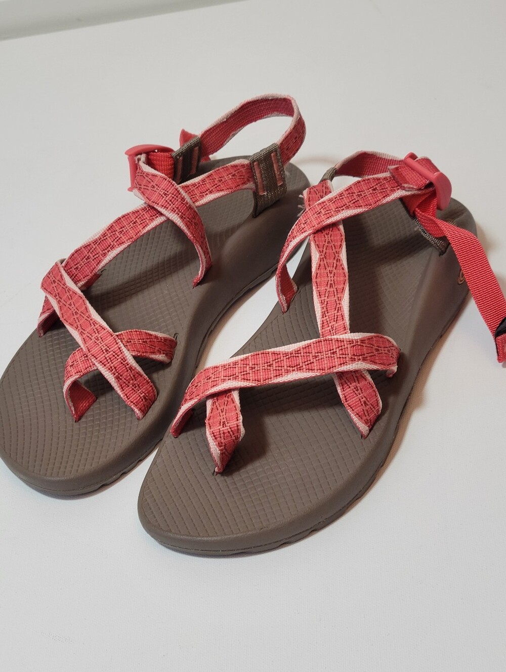 Chaco Zong X EcoTread Sandals Womens 12 Coral Orange Strappy Outdoor Hiking